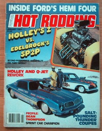 POPULAR HOT RODDING 1981 JAN - WEDGE, HEMI CORONET, GASSERS